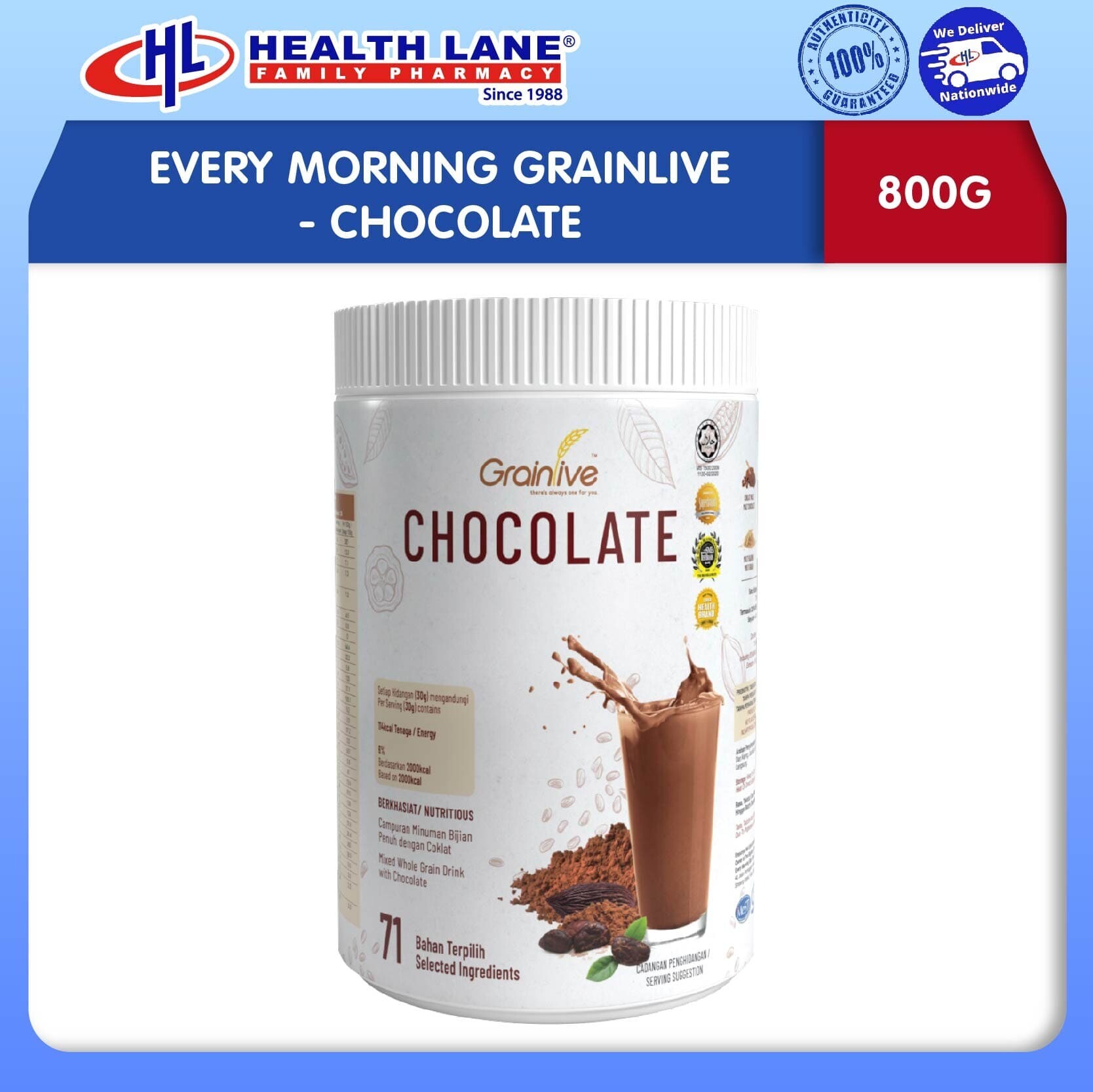 EVERY MORNING GRAINLIVE - CHOCOLATE (800G)